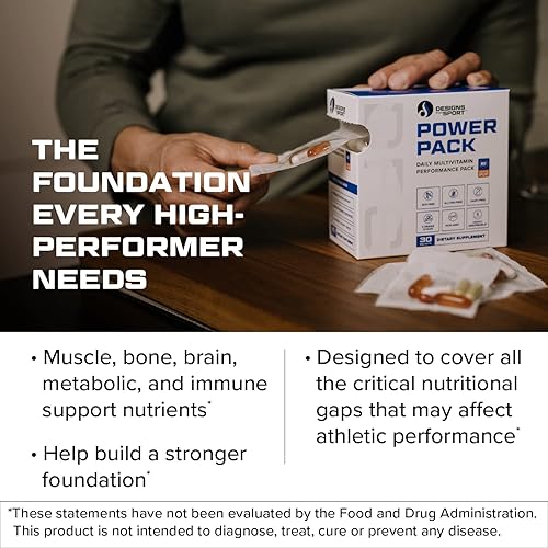 Miniatura 4 de Designs for Sport Paquetes de vitaminas  Certificado NSF para deportes paquete de energía con multivitaminas diarias aceite de pescado omega-3