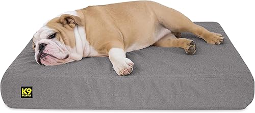 Miniatura 30 de K9 Ballistics TUFF cama para perros de espuma con memoria ortopédica con forro impermeable y tela balística antidesgarros, Negro azul