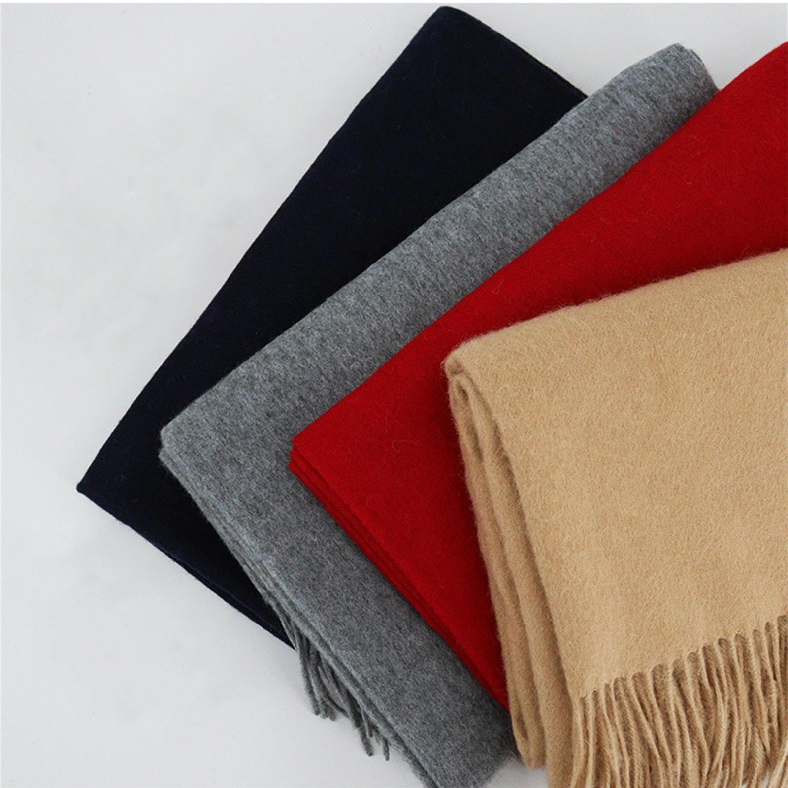 JOASIS Sciarpa Donna Sciarpa Invernale in Finta Lana da Donna, Scialle di Fascia Alta di Grandi Dimensioni, Sciarpa Semplice E Versatile-khaki-200 * 70cm