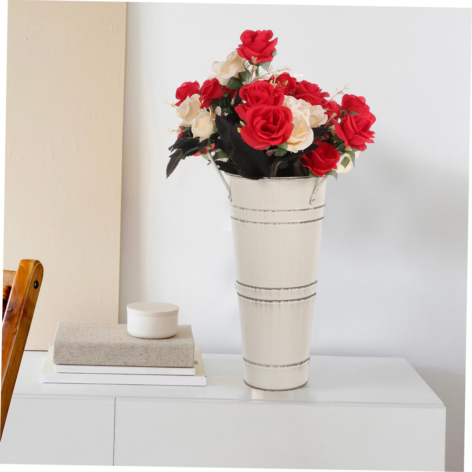 Cabilock 2 Pezzi Vaso da Fiori Antico con Contenitore Decorativo per