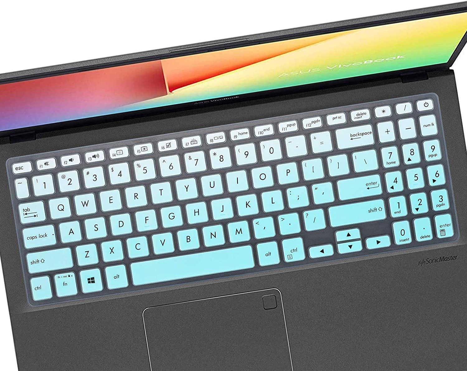Justec Premium Keyboard Cover Fit with Asus Vivobook X512 15-Inch Laptop - Gradient Mint (B09P89W3C8) Amazon Price History, Amazon Price Tracker