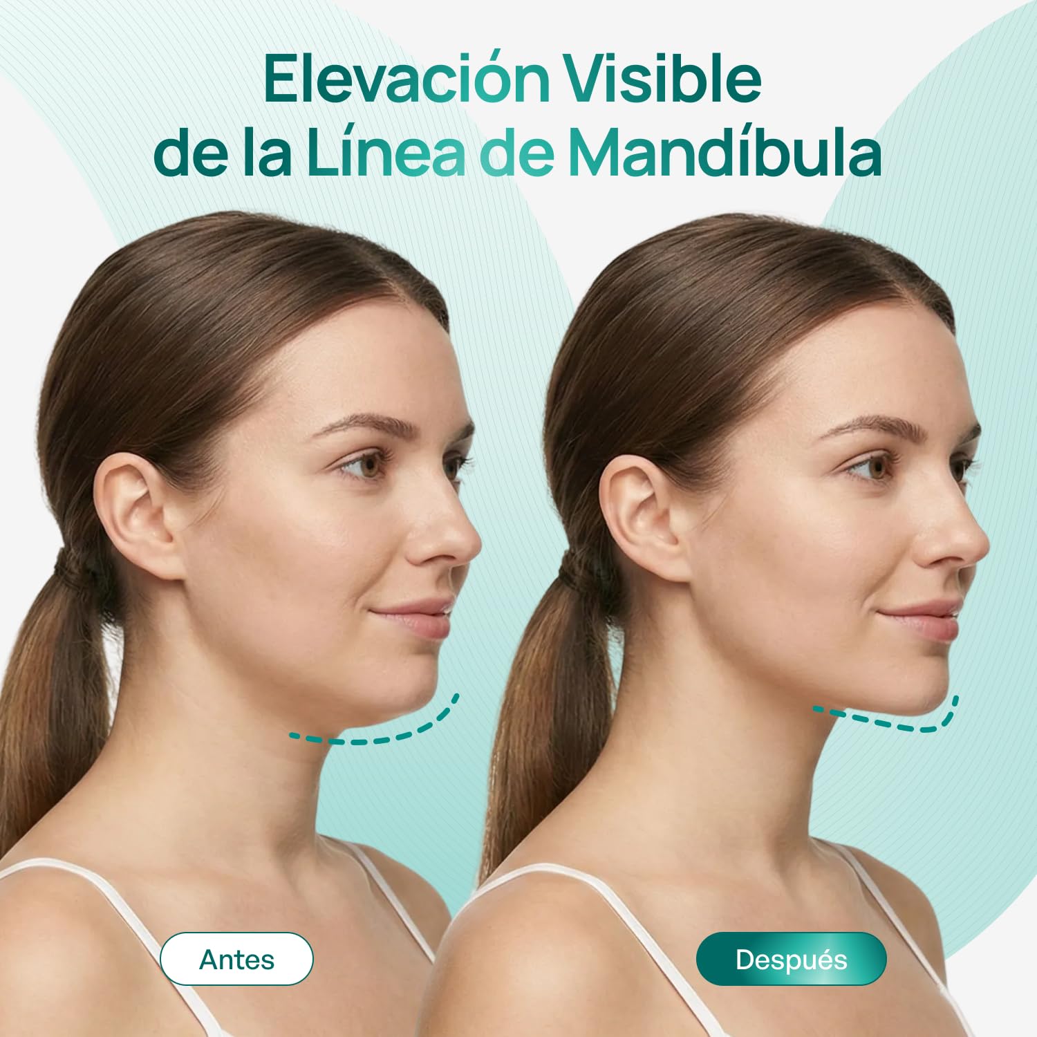 PLANTIFIQUE Maschera Viso Coreana Argilla Vulcanica - Purifica, Affina Pori, Idrata e Calma -110 g & Doppio Mento Cintura Viso V-Line - Soluzione Naturale per un Aspetto Giovane e Fresco - 5 Maschere