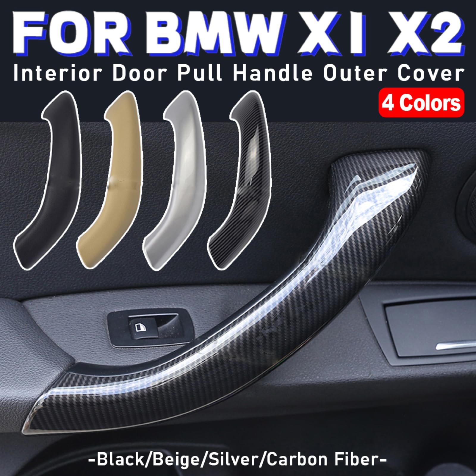 CHROX per BMW X1 F48 F49 2016-2019 X2 F39 2017-2020, Maniglia per Pannello Interno Porta Interna, Copertura per Rivestimento, Accessori Auto