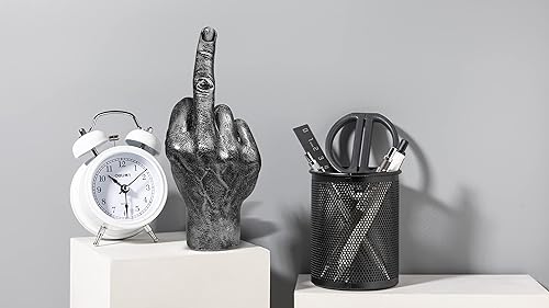 Miniatura 7 de Gold Polyresin Hand Gesture Peace Sign Decor Boho Shelf Decor Accents Knick Knacks Middle Finger Practical Joke Halloween Prank Gifts (Middle-gole)