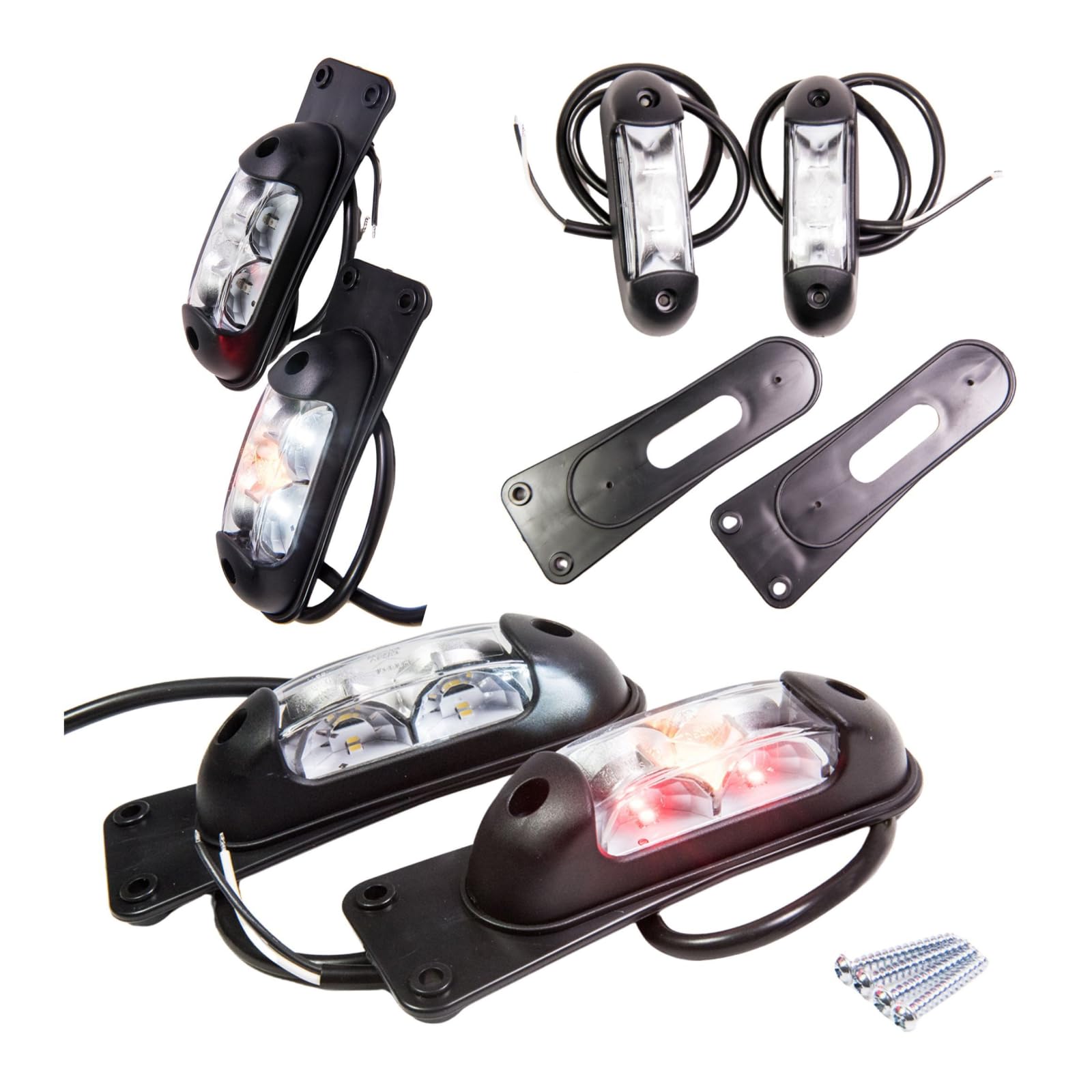 Luci Laterali Rosse Per Veicoli Pesanti Set Di 5 Luci LED Laterali/indicatori Rossi Da 2 Pollici Per Auto, Camion, Rimorchio - 12V, Impermeabili Led Smd 5630 - Foto 2