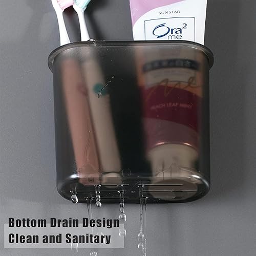 Miniatura 3 de Soporte de pared para cepillo de dientes para baño, soporte autoadhesivo para cepillo de dientes eléctrico y pasta de dientes, soporte de vajilla