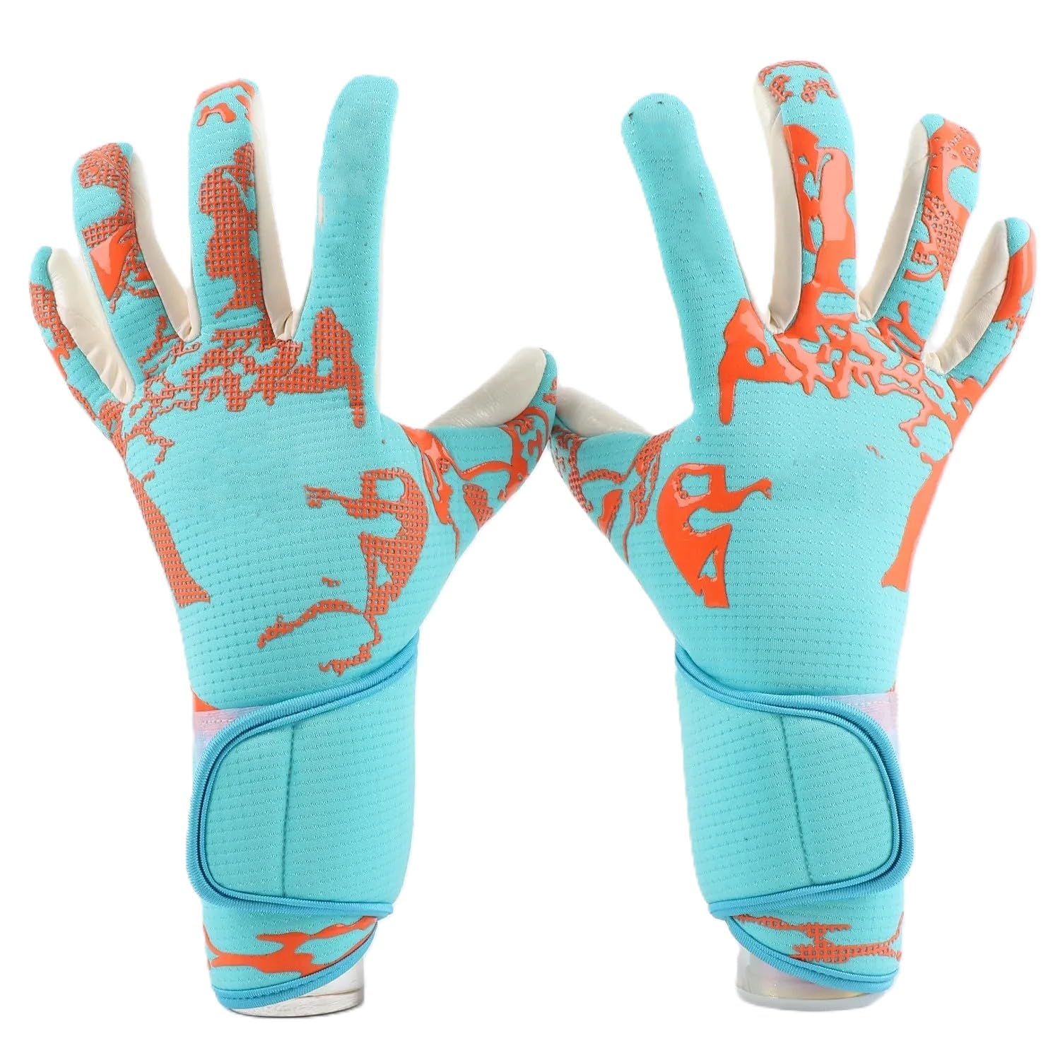 RedOak Thickened Antislip Latex Goalkeeper Gloves - Blue - Size 10-image-35