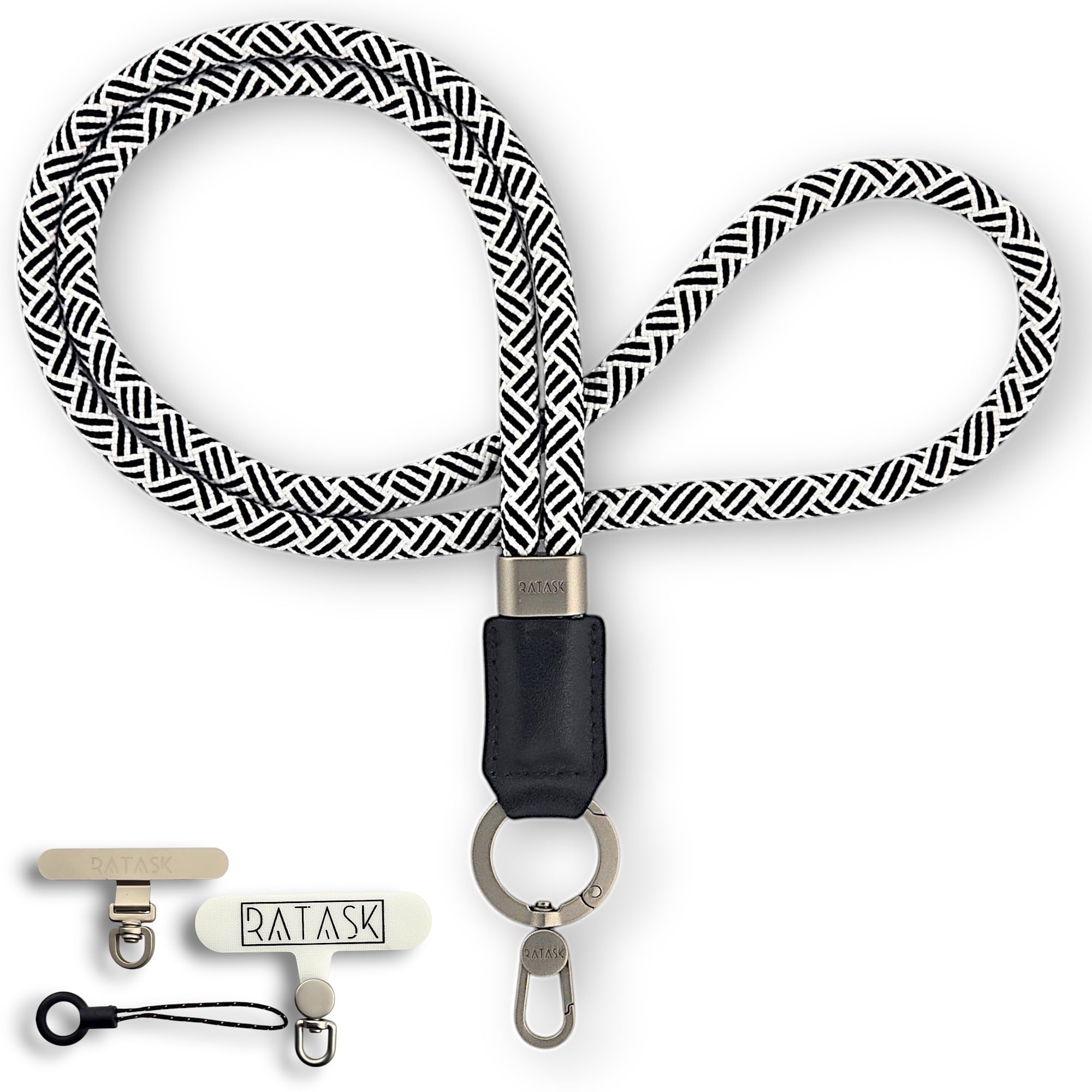 Ratask Unisex Zebra Neck Lanyard Strap For Mobile Phones, Camera, Id Card Holder, Badge Holder, Comes With 2 Tether Tabs(1X Metal & 1X Fabric) (Zebra)