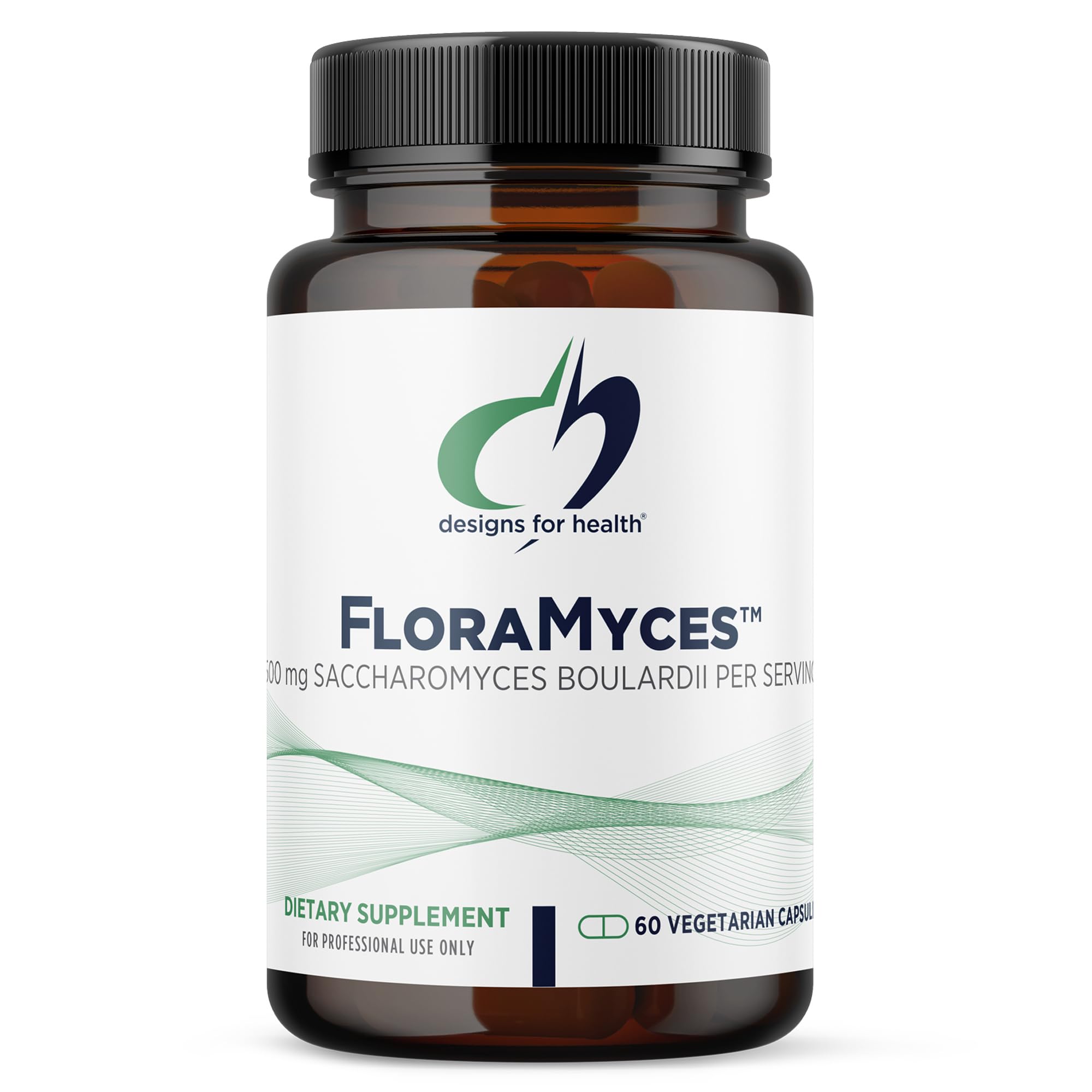 Designs for Health FloraMyces 500mg Saccharomyces Boulardii Probiotic - Gut Health Supplements - Shelf-Stable Digestive Probiotics for GI Health - Dairy-Free, Vegan Probiotic (60 Capsules)