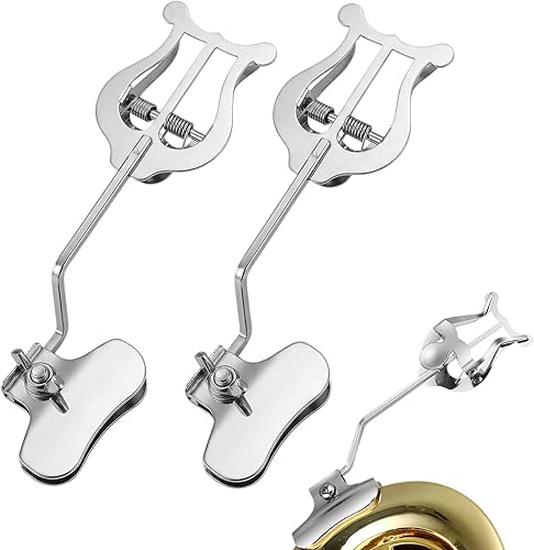 MILISTEN 2 unids Trombón Lira Clip en Metal Music Book Clip Page Holder Sheet Trombón Music Score Clamp para trombón músicos