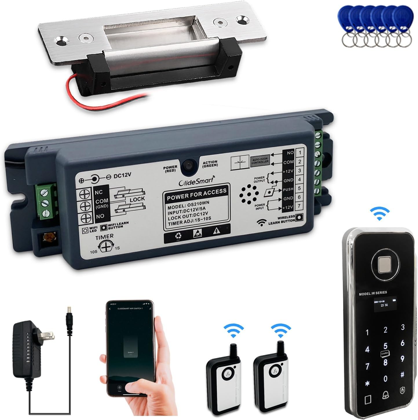 Amazon.com: Olideauto Front Door WIFI Smart Fingerprint Electronic Card ...