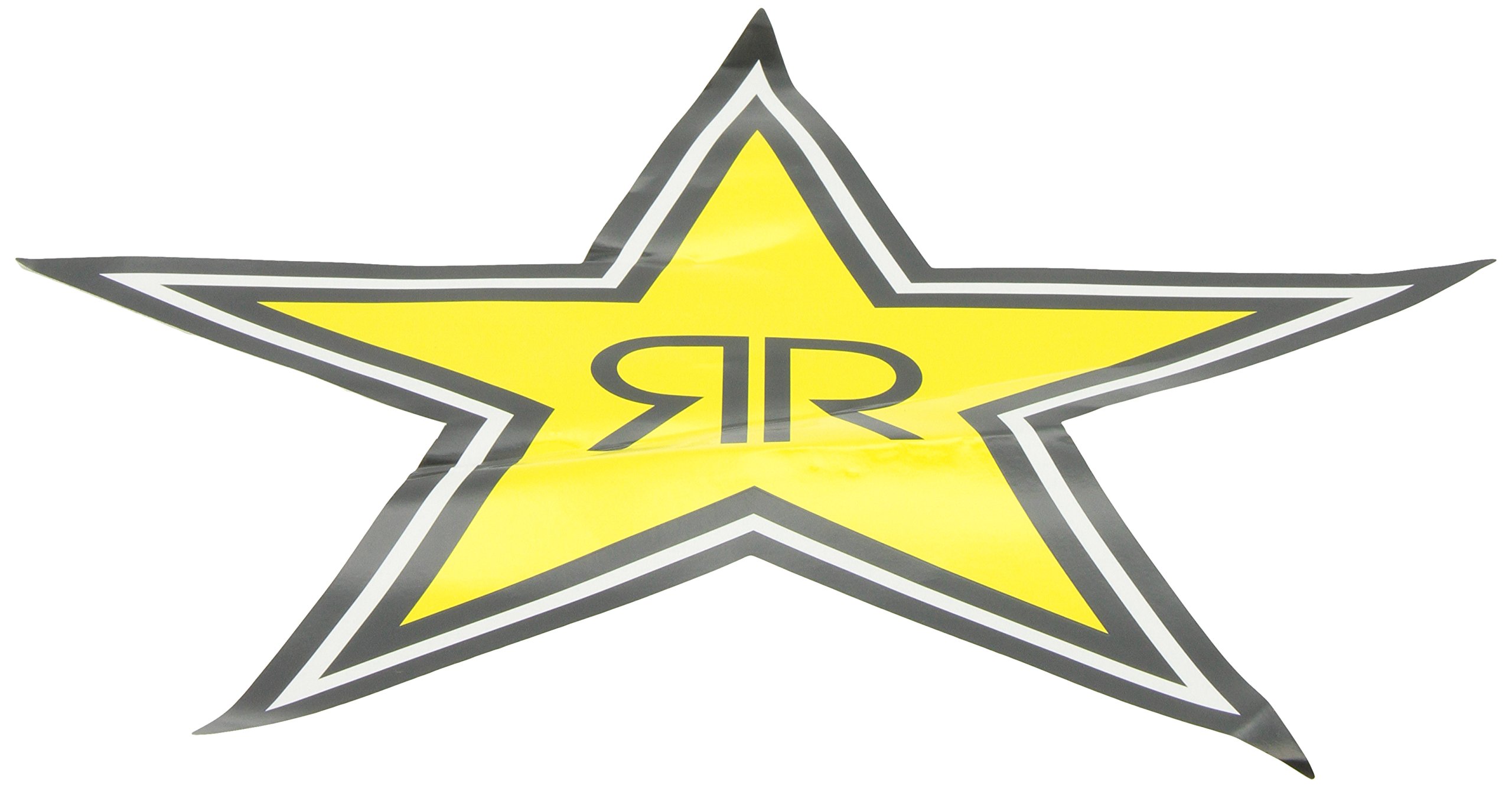 Factory Effex 15-94730 Yellow 1' (Rockstar Text Logo) Die-Cut Sticker