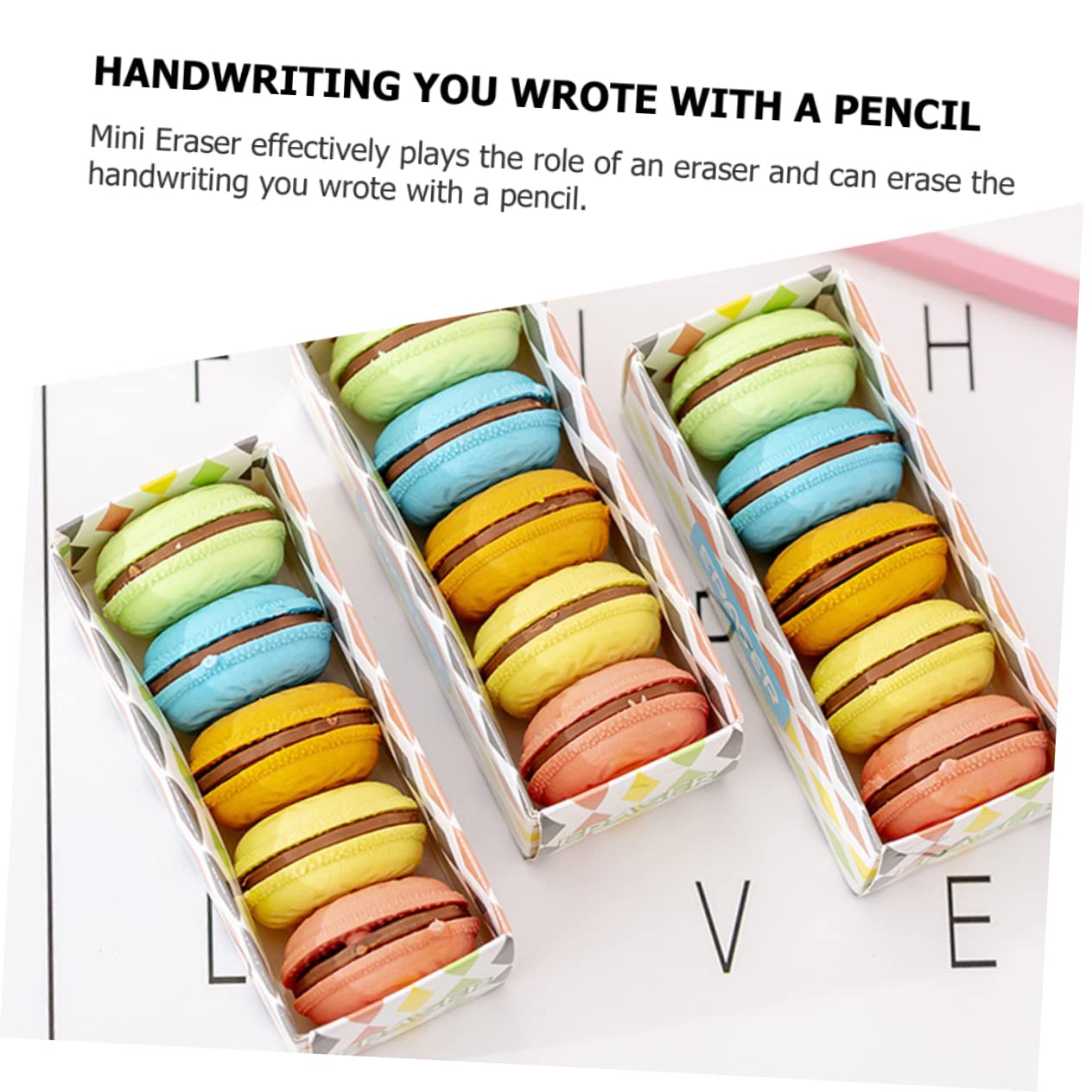 SHINEOFI 3 Set Gomma Macaron Pennarelli Cancellabili A Secco Expo Gomme Da Cancellare Per Puzzle Gomma Cancellare Per Cancellare Mini Gomme Da Cancellare Per La Classe 4 Scatole*3