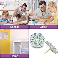Vista 5 de PAGOW 20 pines de diamantes de imitación para tablón de anuncios de corcho, tachuelas de pulgares, tachuelas de diamante transparente para escuela