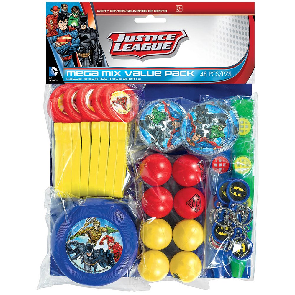 amscan Justice League Mega Mix Value Pack Favors, Party Favor