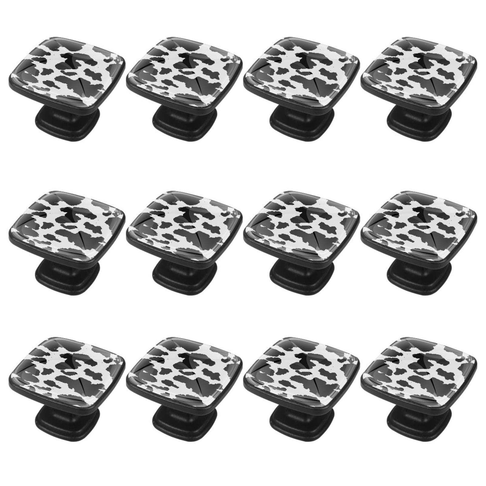 Boutons d'armoires de cuisine au motif vache pour une décoration de campagne moderne
