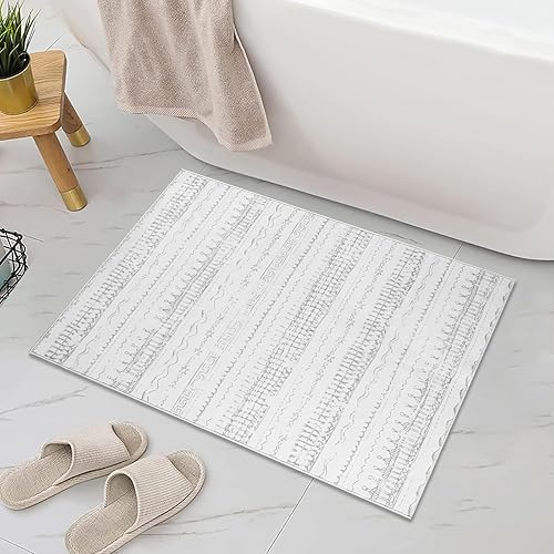 Miniatura 7 de Alfombra moderna de 2 x 3 pulgadas, antideslizante, color gris, alfombra de pelo bajo, alfombra de interior envejecida para dormitorio, baño, sala