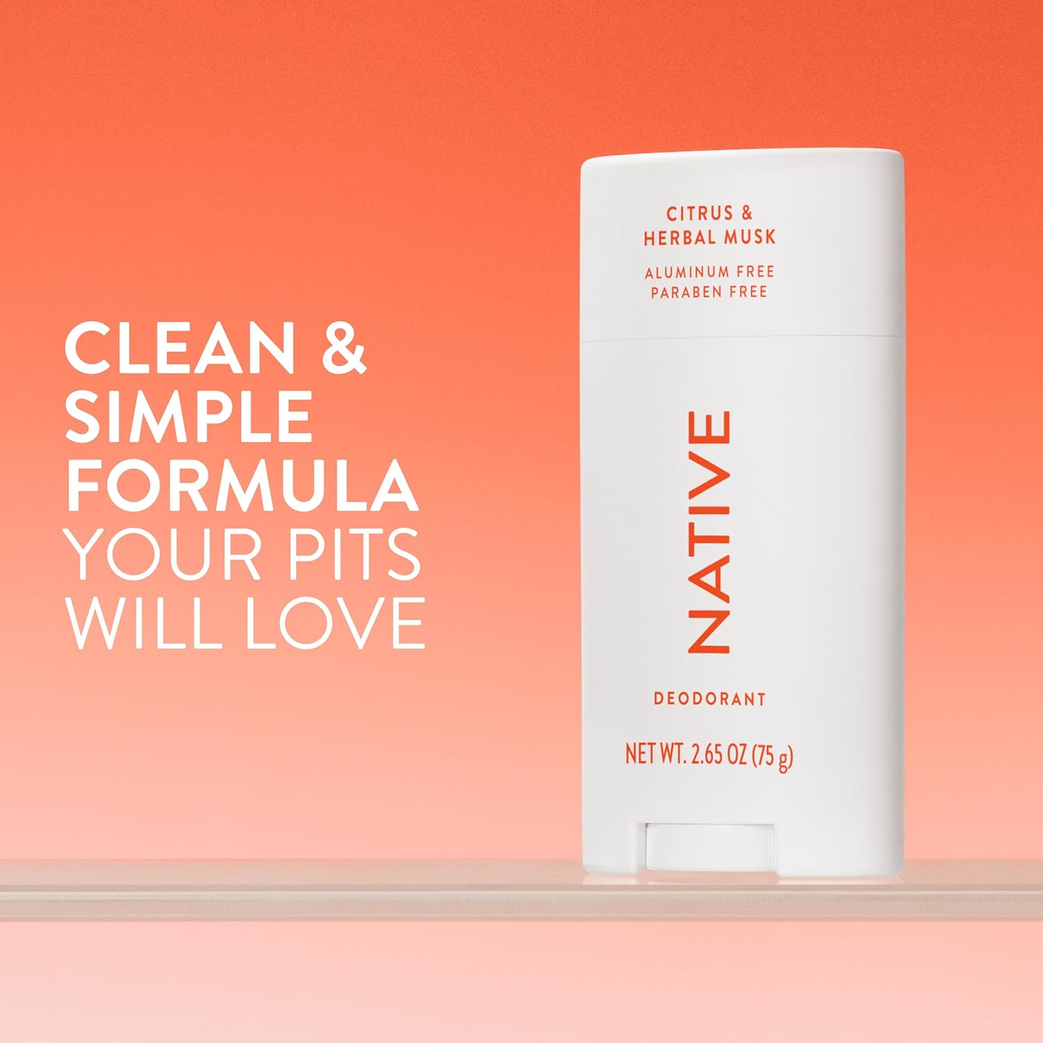 Native Deodorant | Natural Deodorant for Men, Aluminum Free with Baking Soda, Probiotics, Coconut Oil and Shea Butter | Citrus & Herbal Musk - Image 2