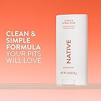 Vista 2 de Native Desodorante Desodorante natural para hombres, sin aluminio con bicarbonato de sodio, probióticos, aceite de coco y manteca de karité