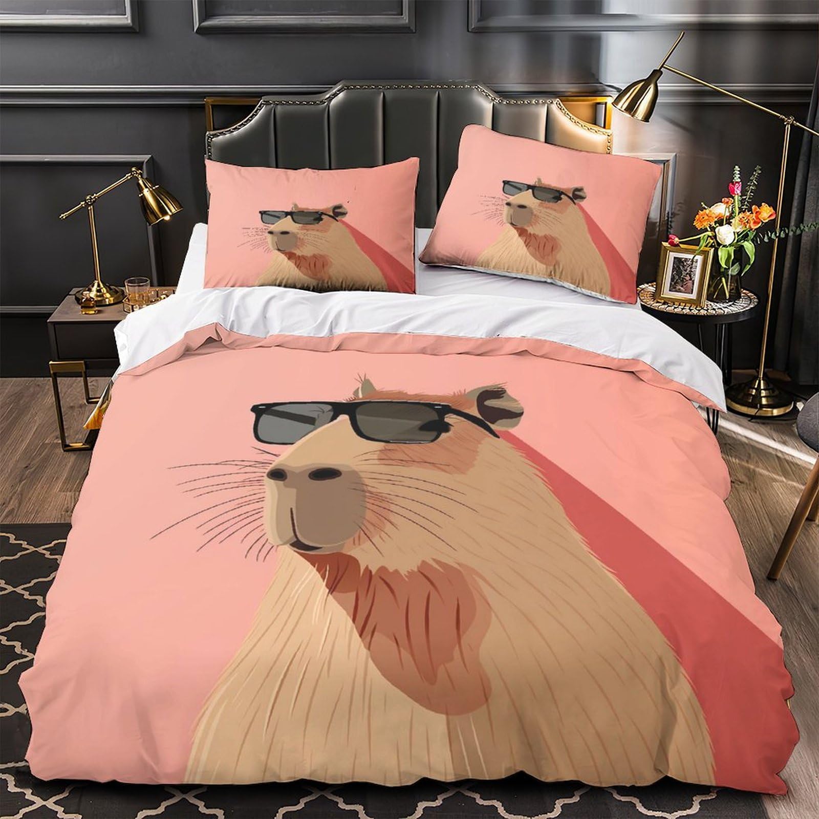 Housse de couette microfibre 3D véhicules de chantier douce et zippée