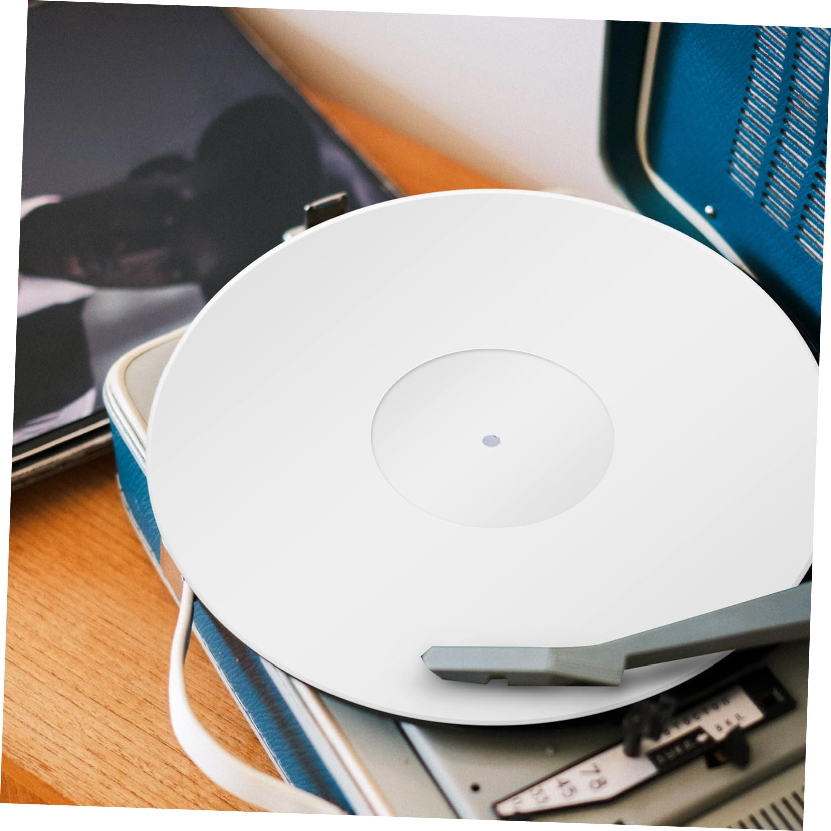 Alasum Alfombrilla De Acrílico Antiestático Para Tocadiscos De Diseño Antideslizante y La Reproducción De Accesorio Para Reproductores De Discos