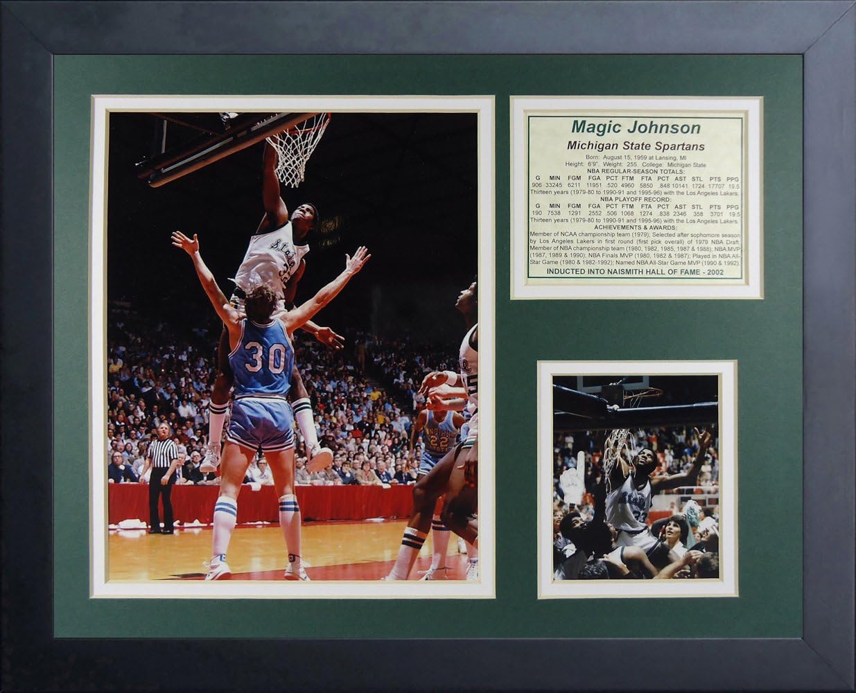 Magic Johnson - Michigan State 11" X 14" Framed Photo Collage By Legends Never Die, Inc.