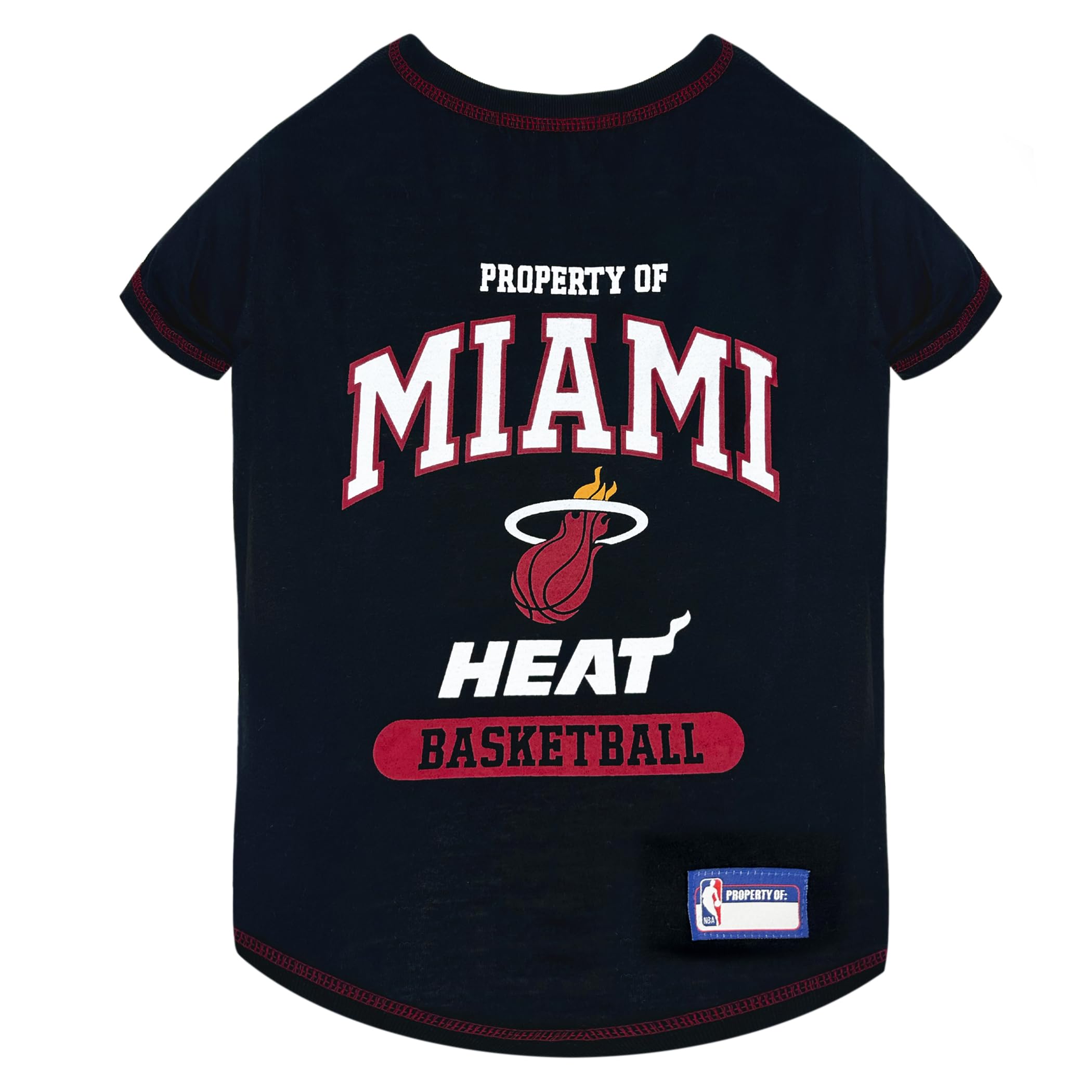 Pets First NBA Licensed Hoodies & T-shirt for Dogs & Cats, Miami Heat, Medium