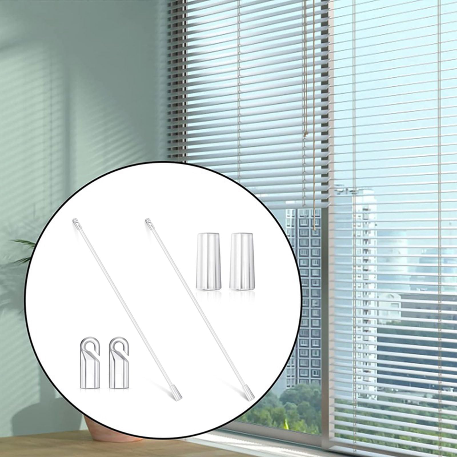 43cm Window Shade Pull Stick Vertical Curtain Extension Rod Transparently Clear Blind Wand Set 2/4/6/8/10PCS