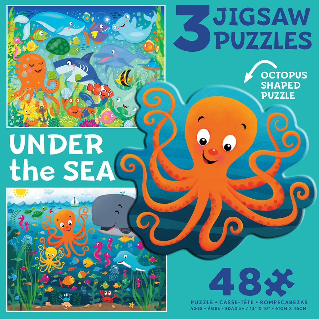 Ceaco - 3 in 1 Multipack - Undersea - (3) 48 Piece Jigsaw Puzzles