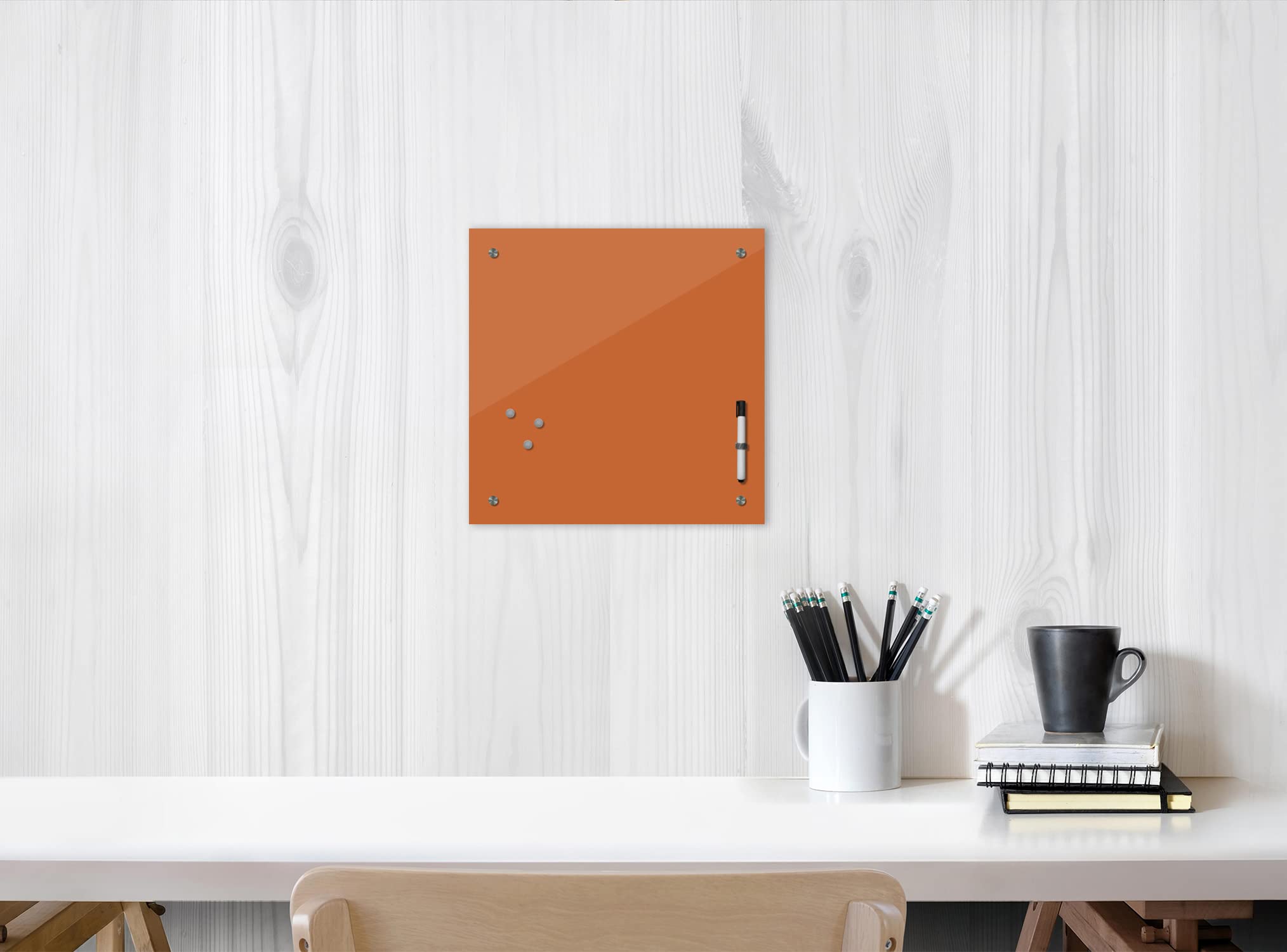 Bilderdepot24 Tableau mémo magnétique en Verre 24 Couleurs 40 x 40 cm