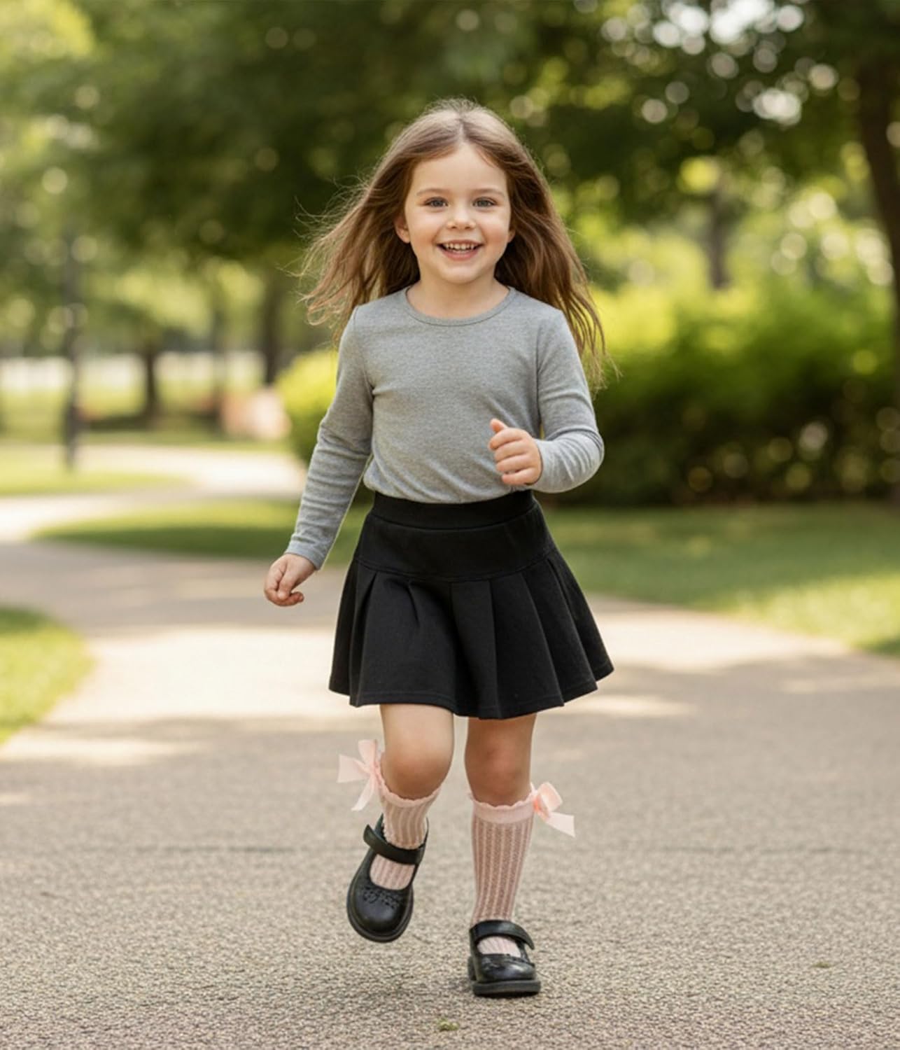 CHUNG Toddler Baby Girls Knee Hight Stocking Cotton Socks 0-7Years Solid Color Bowknot Thin Spring Summer - Image 3