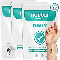 Vista 19 de Parches calmantes de néctar Paquete de 10 para relajación y descanso durante todo el día con cáñamo, flor de la pasión y raíz de valeriana