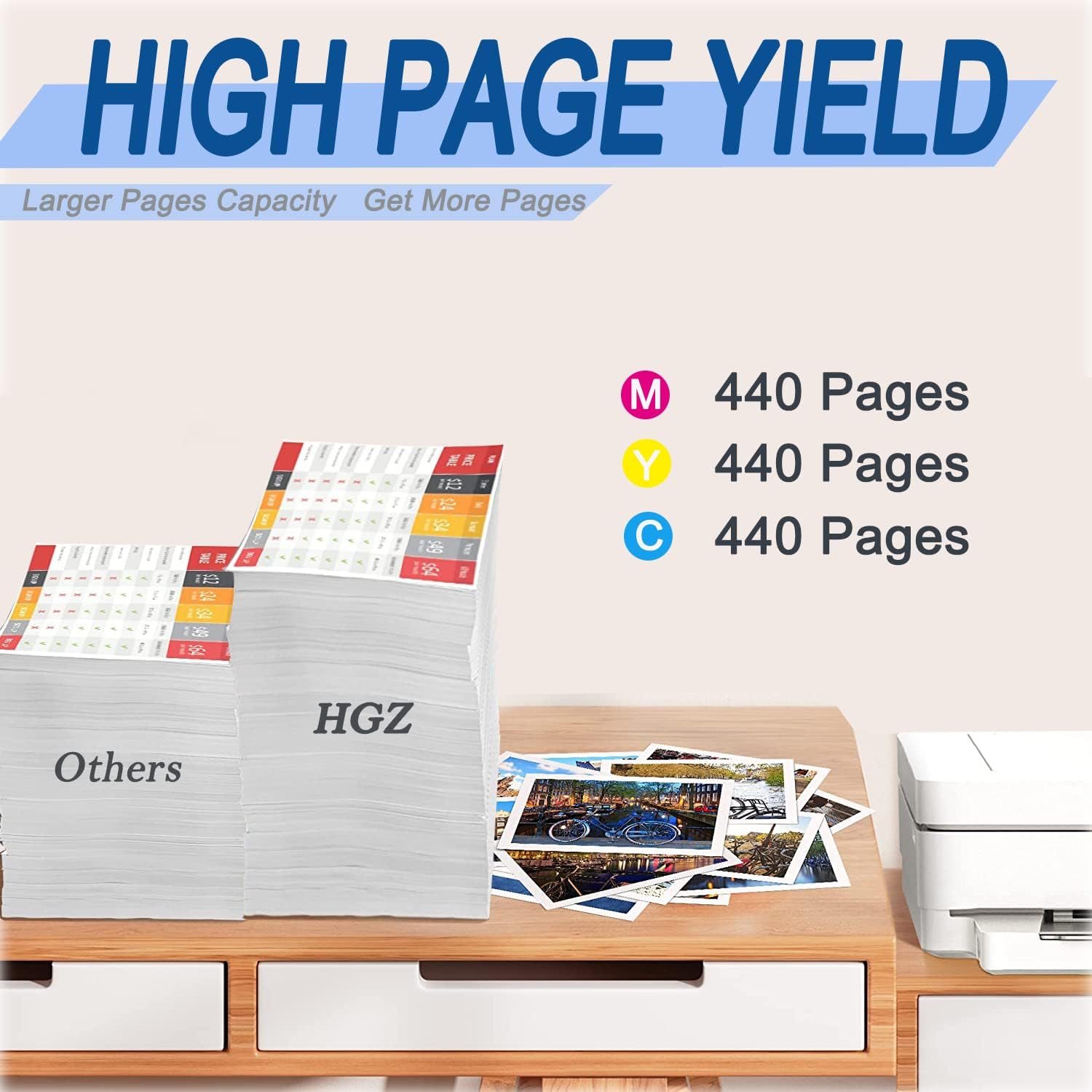 HGZ LC103XL Compatible Color Ink Cartridge Replacement for LC103 LC103XL Worked for MFC J870DW J450DW J470DW J650DW J4410DW J4510DW J4710DW J6720 (4 Cyan, 4 Magenta, 4 Yellow, 12 Pack)