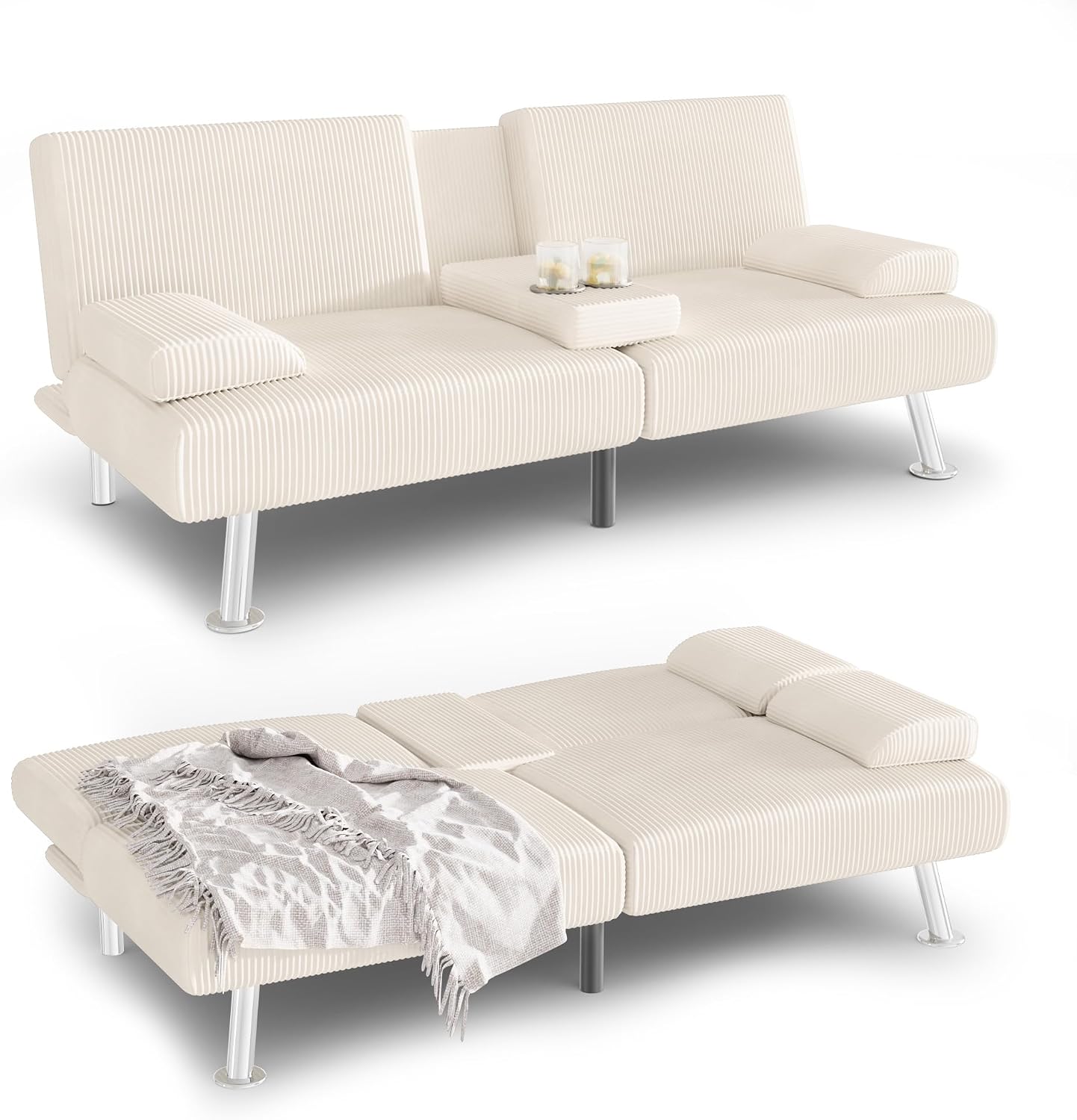 Amazon Futon Amazon.com: YESHOMY Futon Sofa Bed, Futon Couch with Adjustable ...