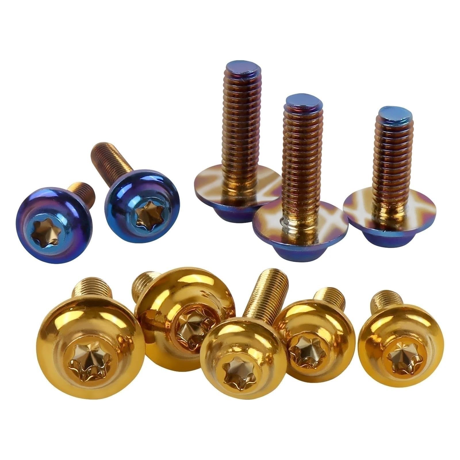 Kit De Boulons Carénage Complet Moto 195 Pièces Vis Carrosserie pour BMW C400X C400GT S1000XR S1000RR R1200RS R Nine T(Gold)