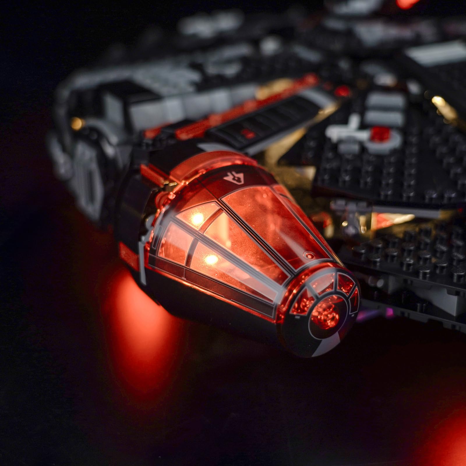 Zestaw oświetlenia zdalnego sterowania kompatybilny z 75389 The Dark Falcon (bez modelu), zestaw oświetlenia LED, kompatybilny z Dark Millennium Falke, kreatywna zabawka