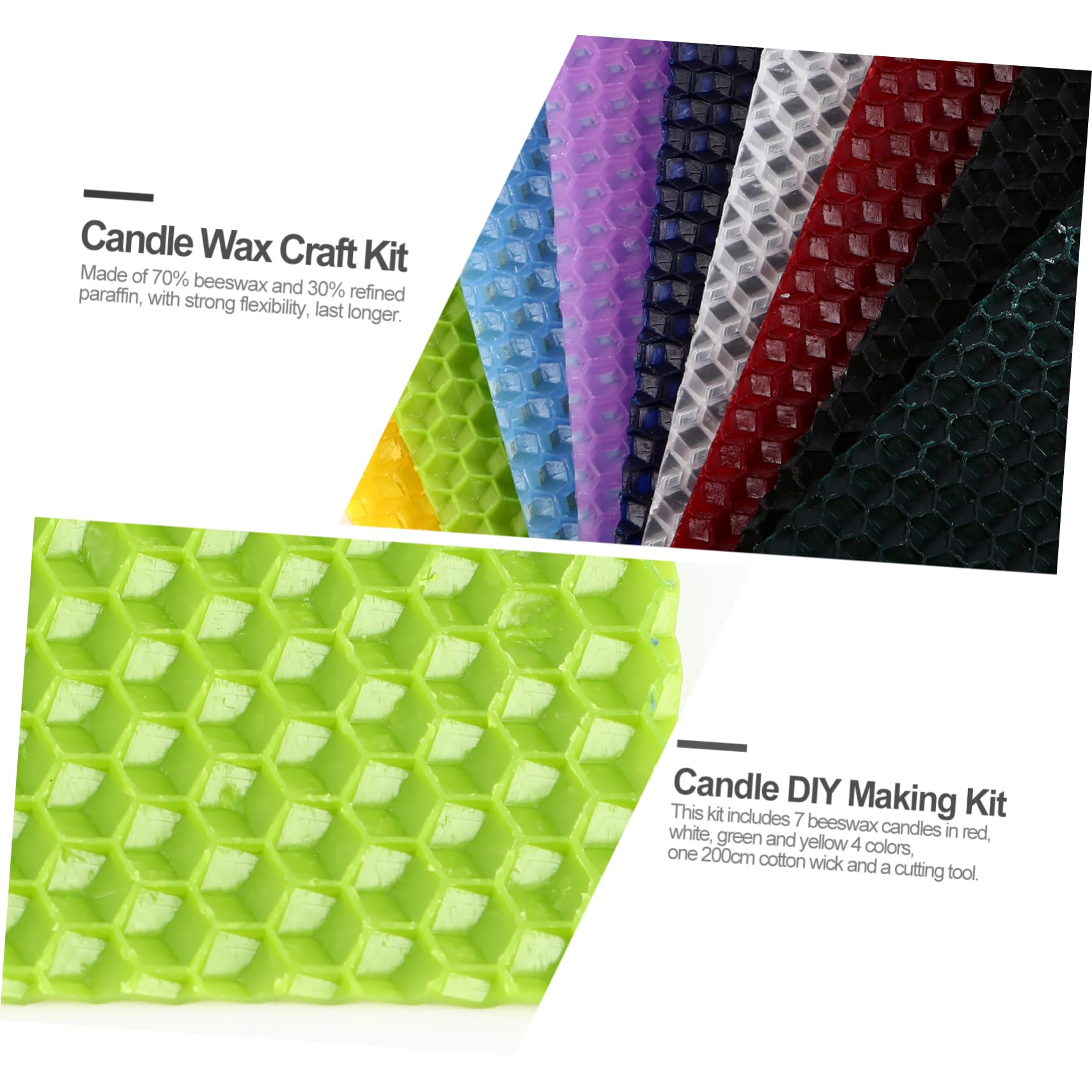 PLAFOPE 9 Pezzi scaglie di cera d'api fai da te accessori per candele cilindriche - Fogli di cera - Kit candele kit per fare candele in cera d'api kit fai da te per candele