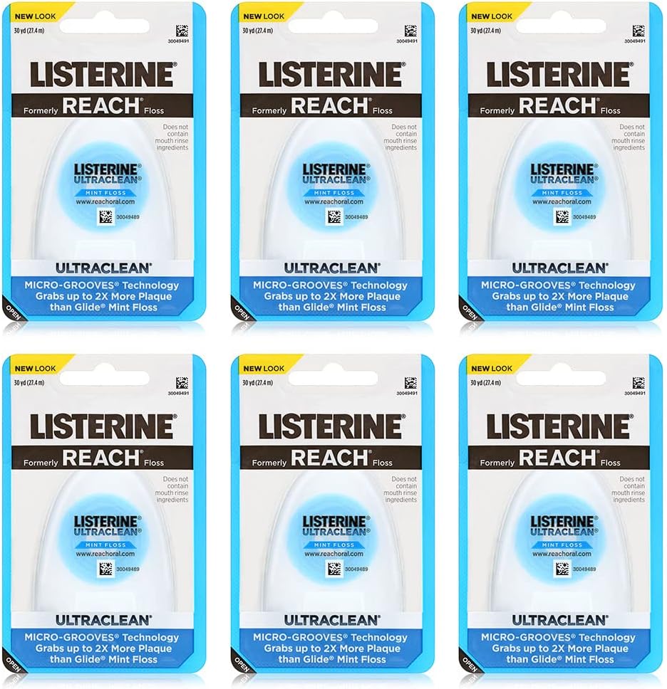 Listerine Ultraclean Waxed Mint Dental Floss Bundle