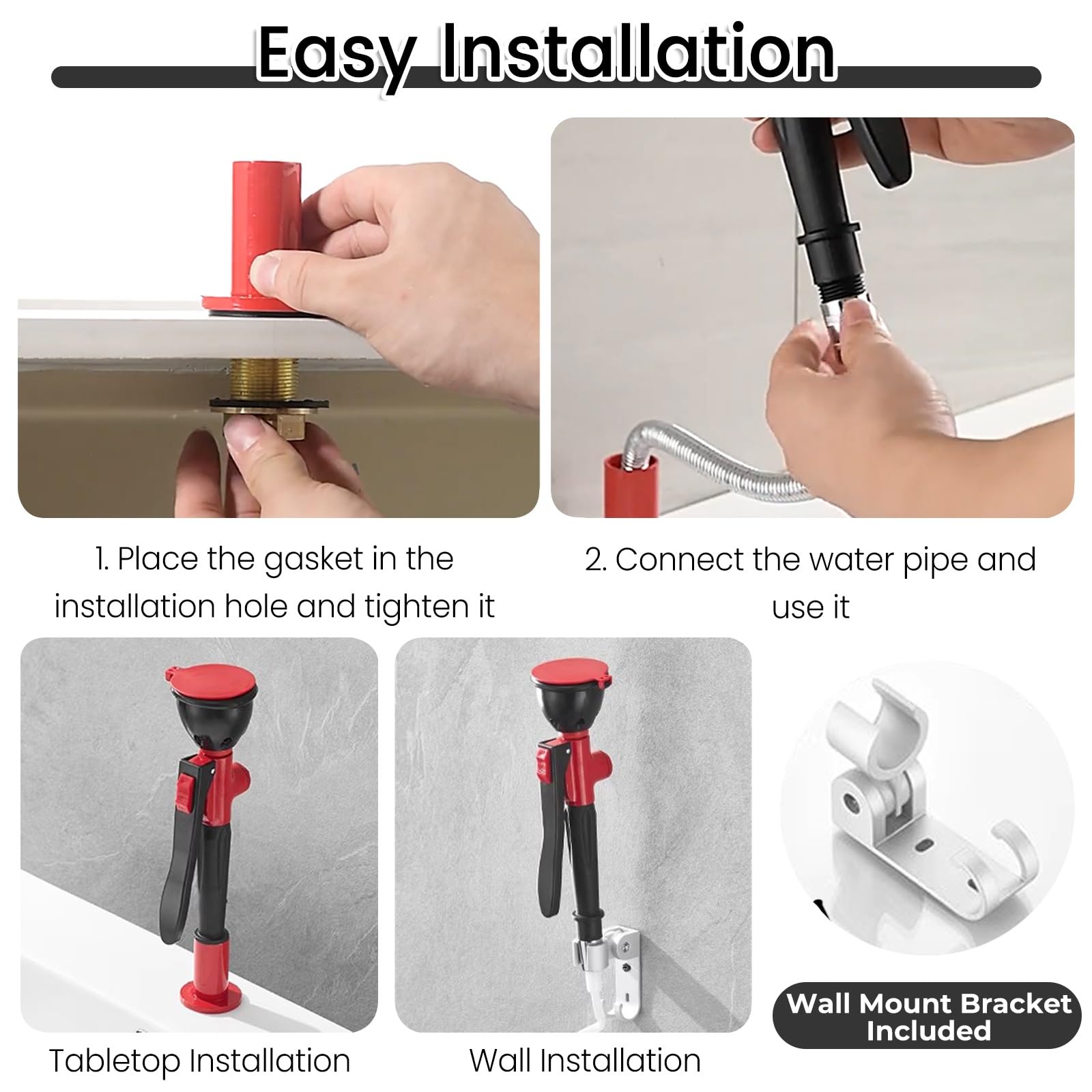 Hand-Augenwaschstation, tragbare Trench-Schlauch-Einheit, Sprüh-Augenspülung für Labor, Industrie, Gegenmontage und Wandmontage, Augenspülstation mit staubdichter Abdeckung