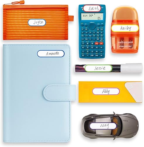 Miniatura 6 de Etiquetas para biberones para guardería, 128 etiquetas impermeables para nombres para niños, suministros escolares, autolaminadas, aptas para