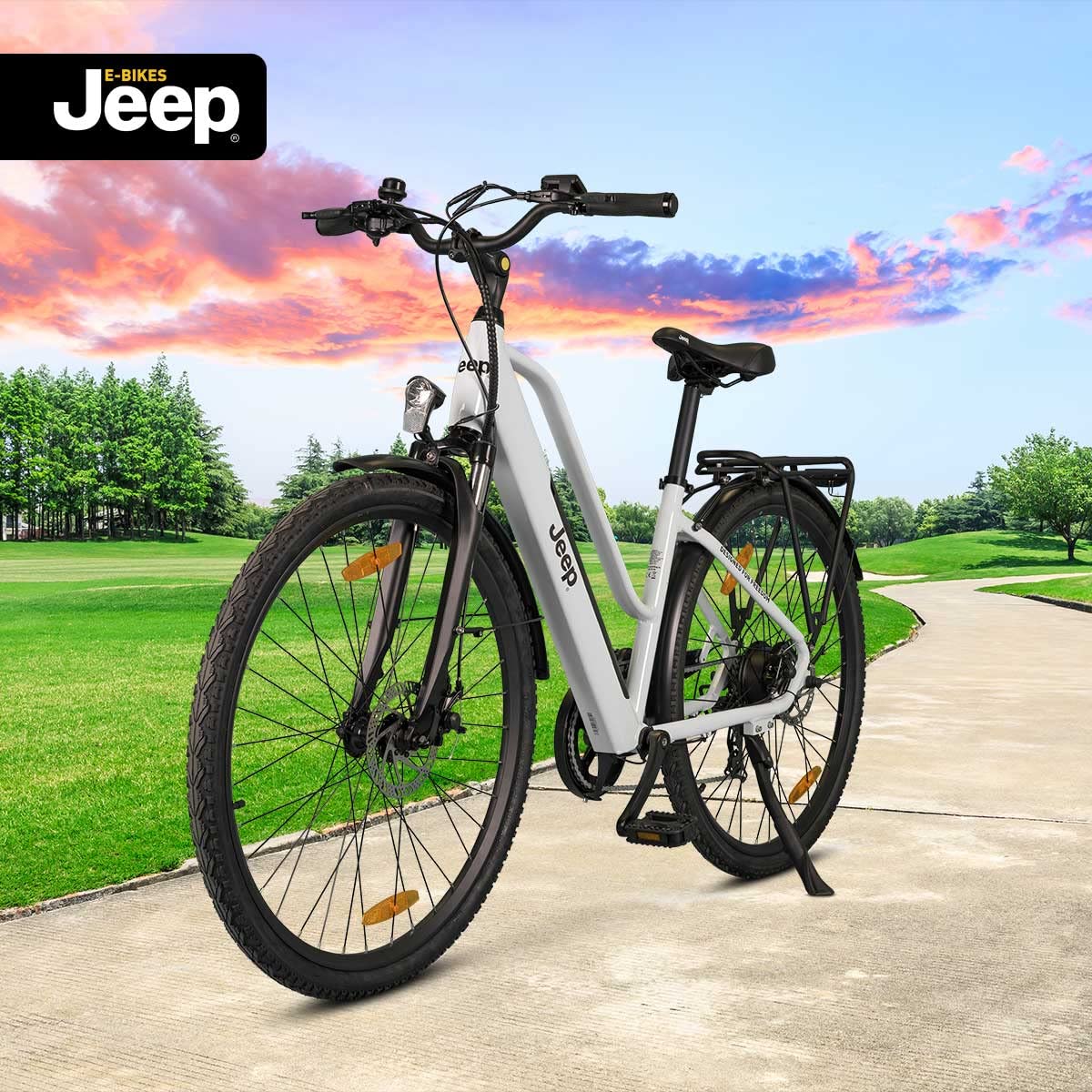 Jeep Trekking E-Bike TLR 7011, 28", Shimano Tourney 7-Gang Kettenschaltung,  White : Amazon.de: Sport & Freizeit