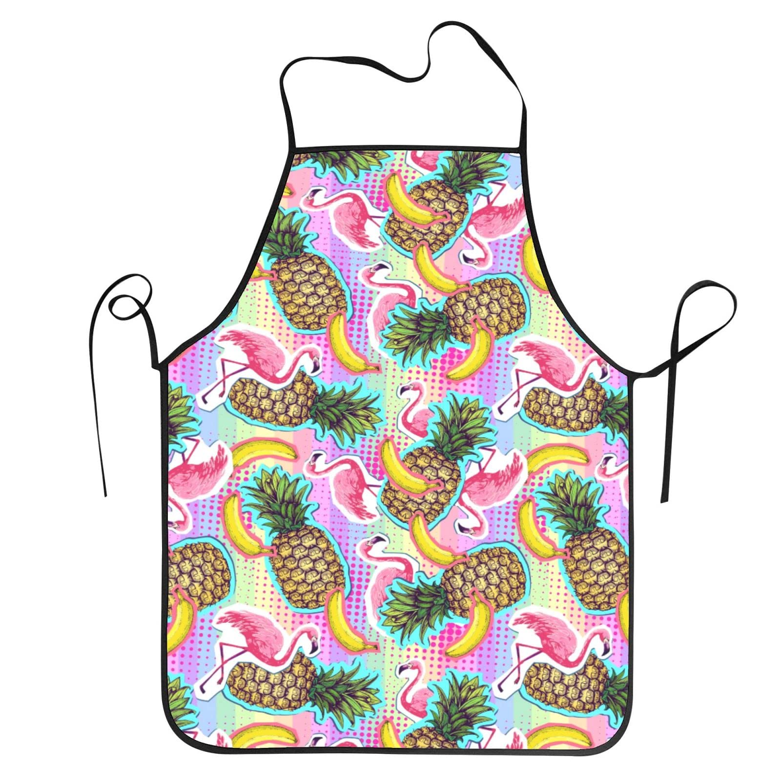 Summer Bright With Flamingo Aprons For Women Men Waterproof Bib Apron Chef Aprons For Kitchen Cooking Baking Bbq Gardening