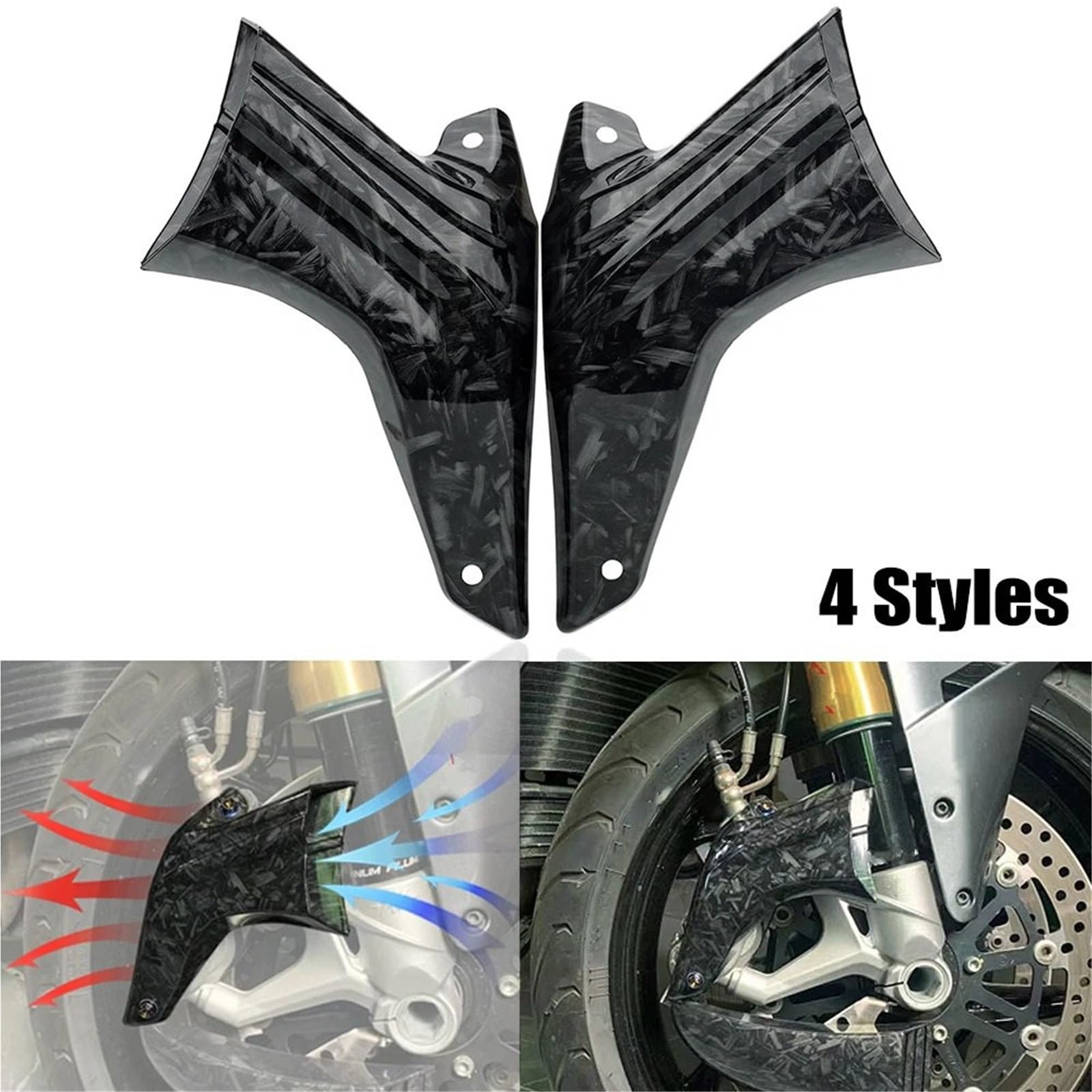 Refrigeración de Pinza de Freno Conducto de refrigeración de Aire para Pinza de Freno Compatible con Suzuki Hayabusa GSX1300R B-King GSX1300BK GSX1300BKA Boulevard M109R Boss M109R2(Style-3)