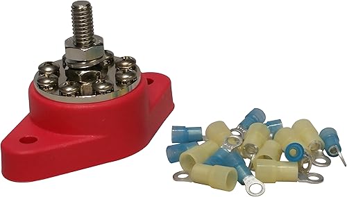 516" (rojo) poste de unión de perno de distribución -8 bloques de terminales - Kit de barra de bus