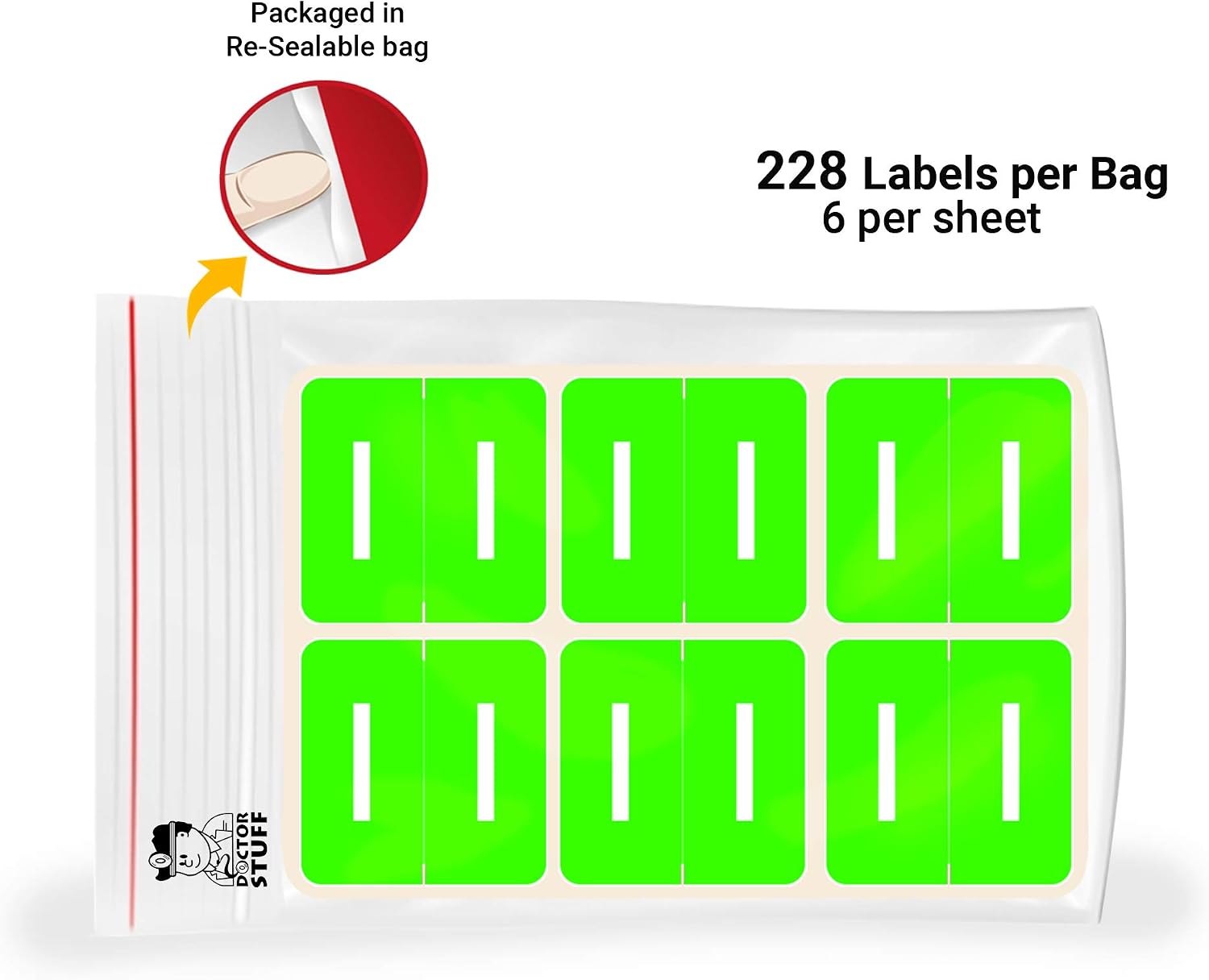 Doctor Stuff - File Folder Labels, Alphabet Letter I, Barkley FADBM - ADPK Series Compatible Alpha Stickers, Dark Green, 1-1/2" x 1-1/2", 228 Labels per Package
