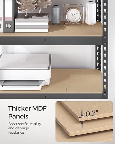 Miniatura 9 de SONGMICS Estantes de almacenamiento de 5 niveles, carga de 2310 libras, juego de 2 almacenamiento de garaje, montaje sin tornillos, unidad de