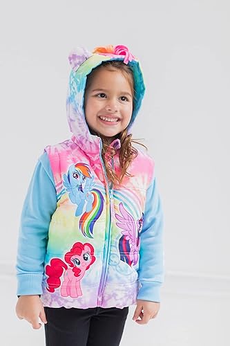 Miniatura 2 de My Little Pony Rainbow Dash - Chaqueta con cremallera para niñas de niños pequeños a niños pequeños