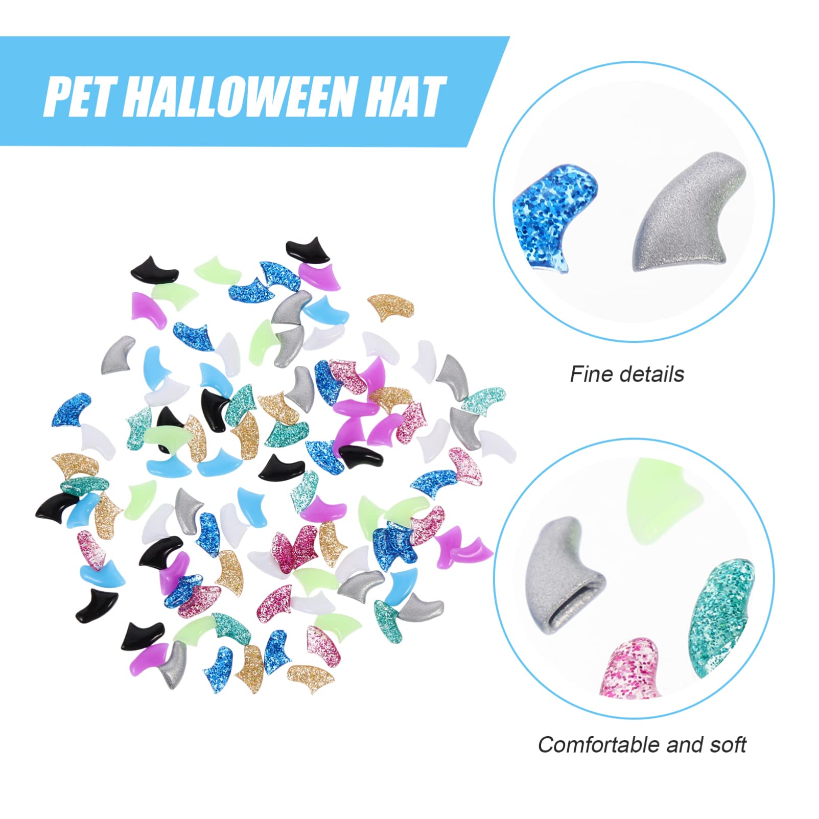 minkissy 30 Juegos Kit De Uñas De Gato Tapas De Garras Blandas Cubiertas De Uñas De Gato Garras De Gato con Pegamento Tapas De Uñas para Gatos Gatito Gel De Sílice Rasguño De Gato Cuidado