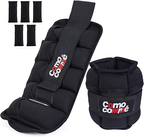 Pesas ajustables para tobillo, 2, 3, 5 libras, 1 par de pesas de entrenamiento de fuerza, muñeca, pierna, brazo para mujeres, niños y hombres, juego