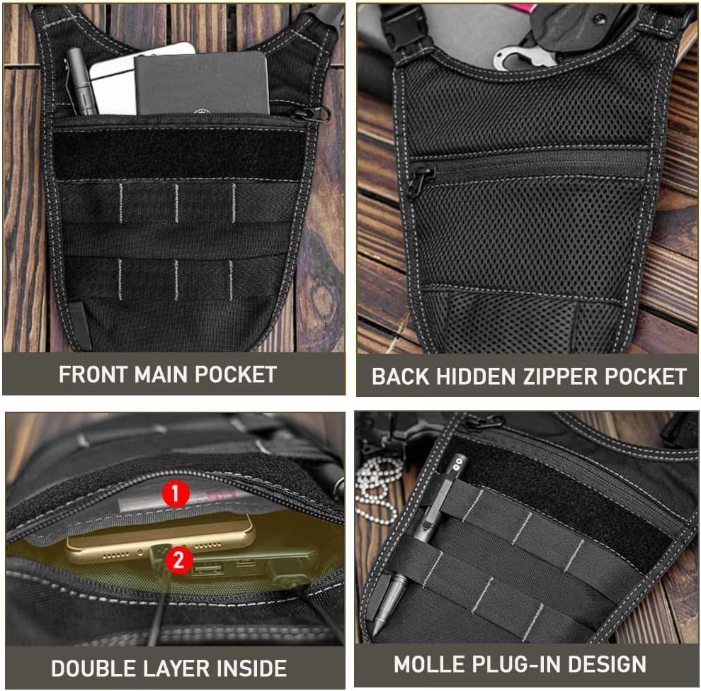 Underarm Shoulder Bag Tactical Hidden Adjustable Waist Anti Theft Tool Molle Bag for Outdoor Travel - Image 5